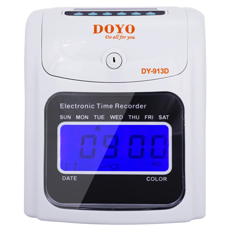 Electronic time clocks English Electronic attendance machine Employee labor card battery Power outage available English