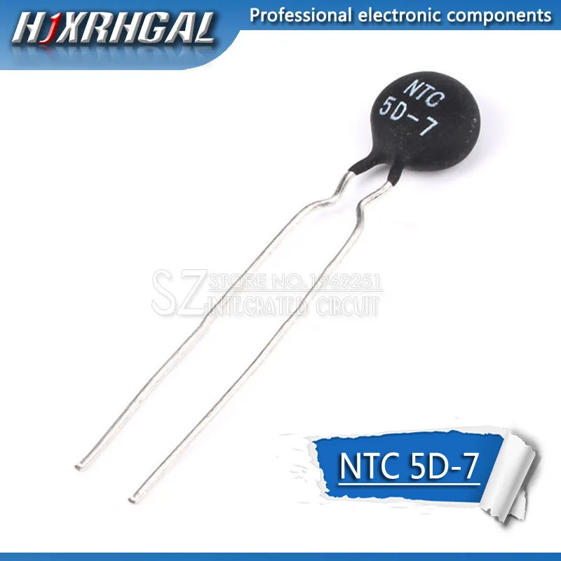 10pcs Thermistor Resistor NTC 5D-7 Thermal Resistor hjxrhgal