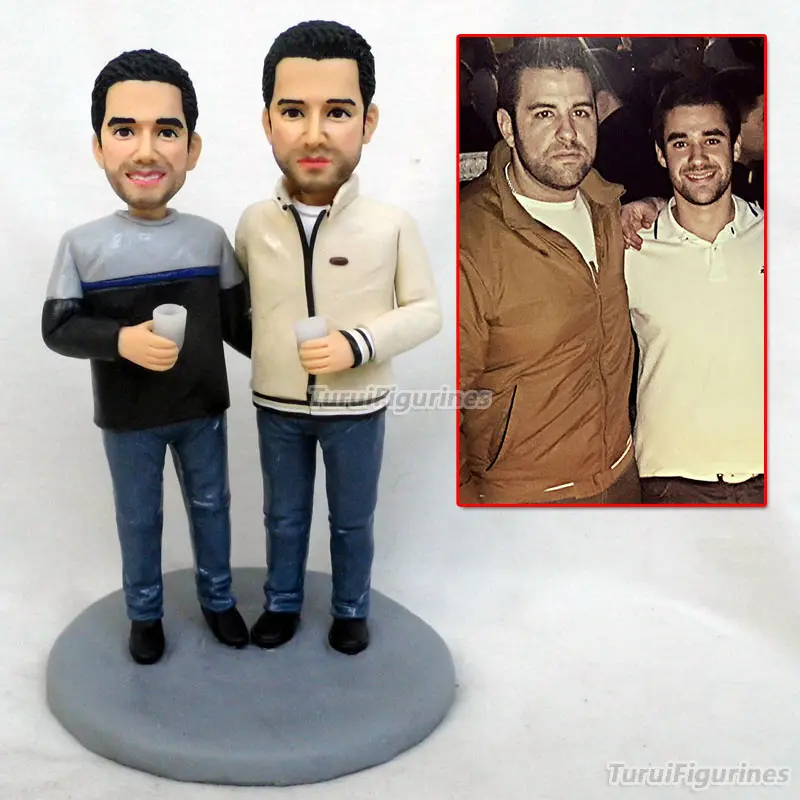 brother gay lesbian Valentine's day gift for your boyfriend wedding cake topper custom Birthday cake topper decoration figurines