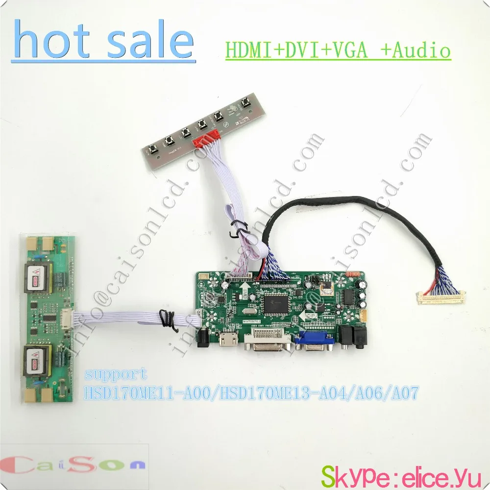 

DVI-VGA-AUDIO of LCD controller board suitable for HSD170ME11-A00/HSD170ME13-A04/A06/A07