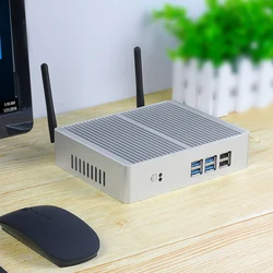 Cheap Fanless Mini PC HTPC Intel Core  i5-5200U Celeron Windows 10 pro Computer Desktop DDR3L WiFi VGA Graphics minipc