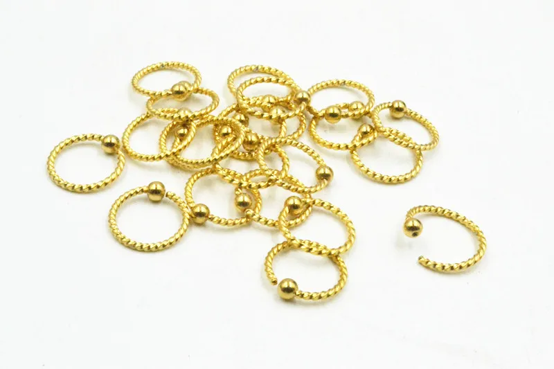 50 قطعة 20 جرام الجراحية الصلب تويست الحاجب/الأنف/الآذان/الشفاه/لابريت الدائري ، BCR هيئة ثقب القرط الزنمة الإيقاع الدائري شحن مجاني