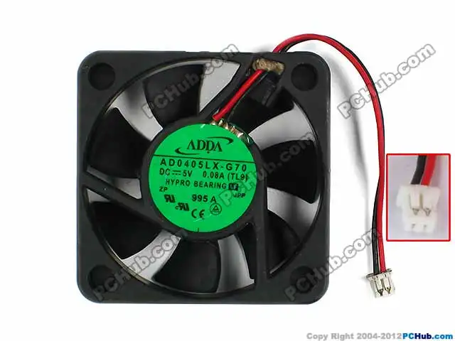 

ADDA AD0405LX-G70 TL9 DC 5V 0.08A 40x40x10.5mm Server Cooling Fan