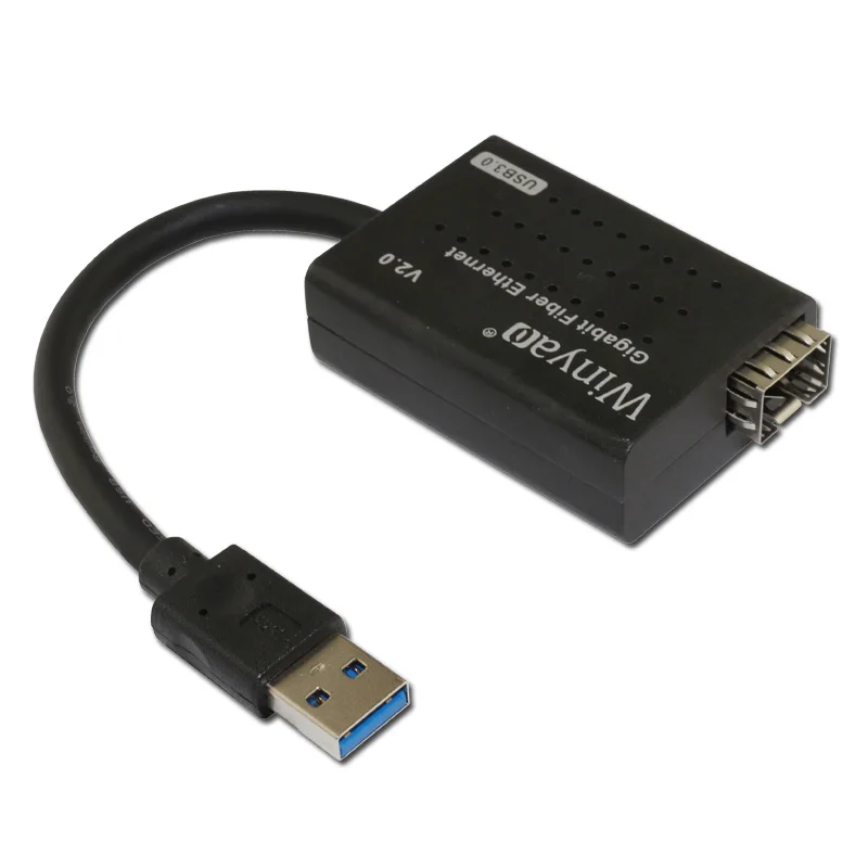 Winyao USB1000F USB 3.0 Gigabit Fiber Ethernet Network Adapter SFP NIC 1000Mbps SX/LX Transceiver Realtek RTL8153 VLAN