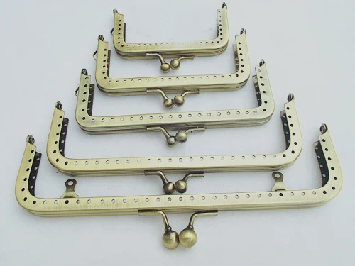 8.5 10.5 12.5 15.5 18.5cm smooth glaze bronze color women diy purse frame coin bag metal clasp kiss buckle 10pcs/lot