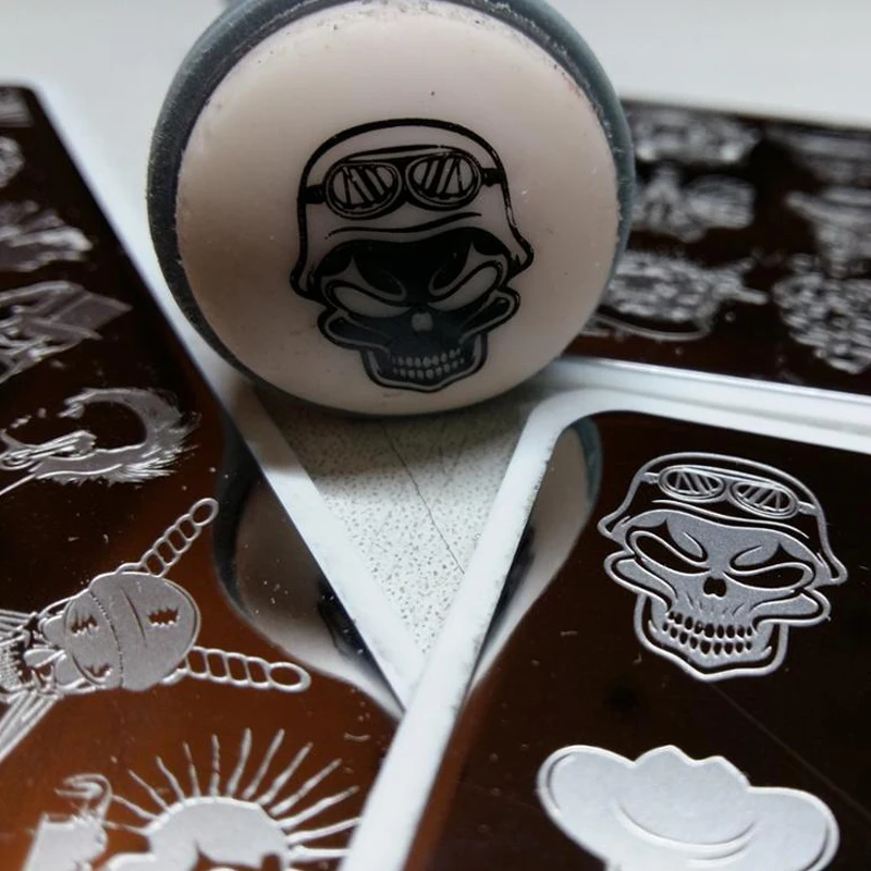 Major Dijit Good Quality Skull Punk Band Stamping Plates Nail Art Template Image Plate Tools