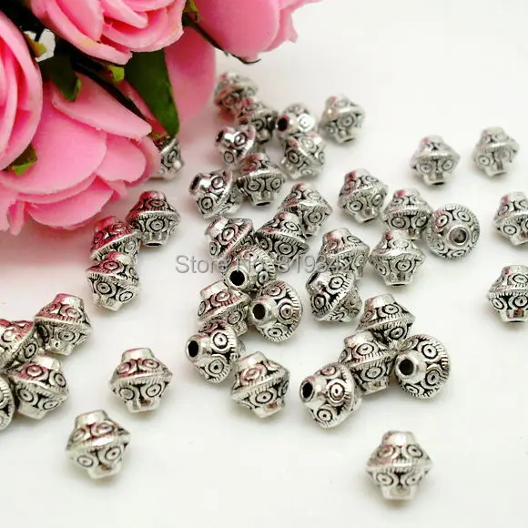 

100pcs/lot 6x6mm Antique Bicone Spacer Beads Jewelry Findings