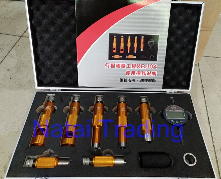 CRI common rail injector valve measuring tool kit for Bosch and Denso diesel injector valve stroke test reapir tool