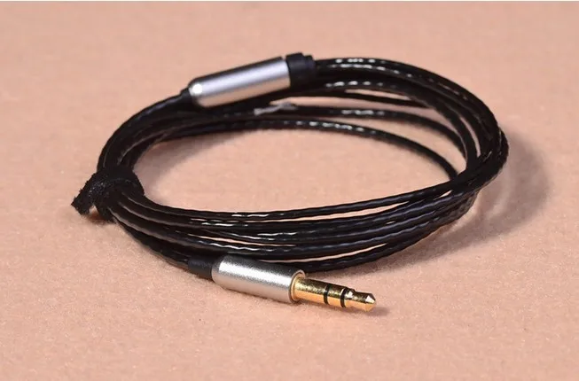 Diy fone de ouvido fio atualização fio banhado a prata febre fone de ouvido cabo 10 peças