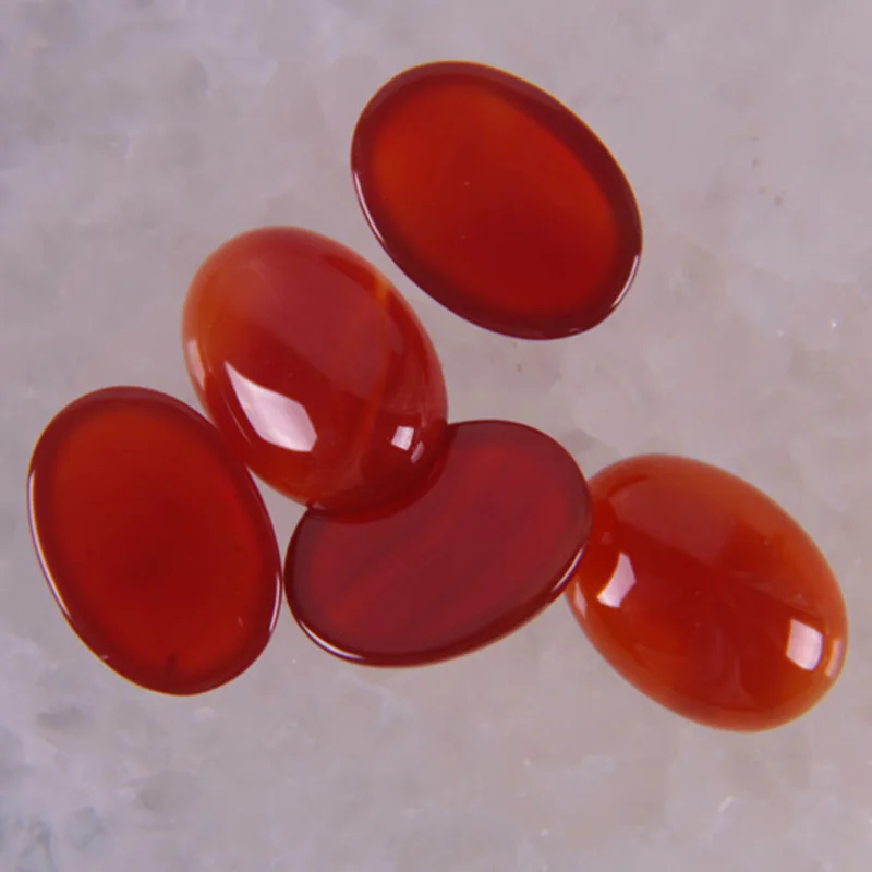 18x13MM Red Agate Oval CAB GEM Cabochon Jewelry Bead (10 pcs/lot) H020