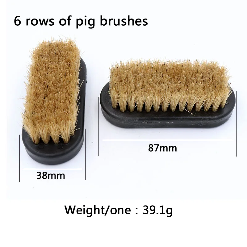 1pcs 38x87mm Wenwan 신발 청소 부팅 브러시 돼지 강모 나무 손잡이와 부드러운 하드 브러시 휴대용 홈 클리너 연마 도구