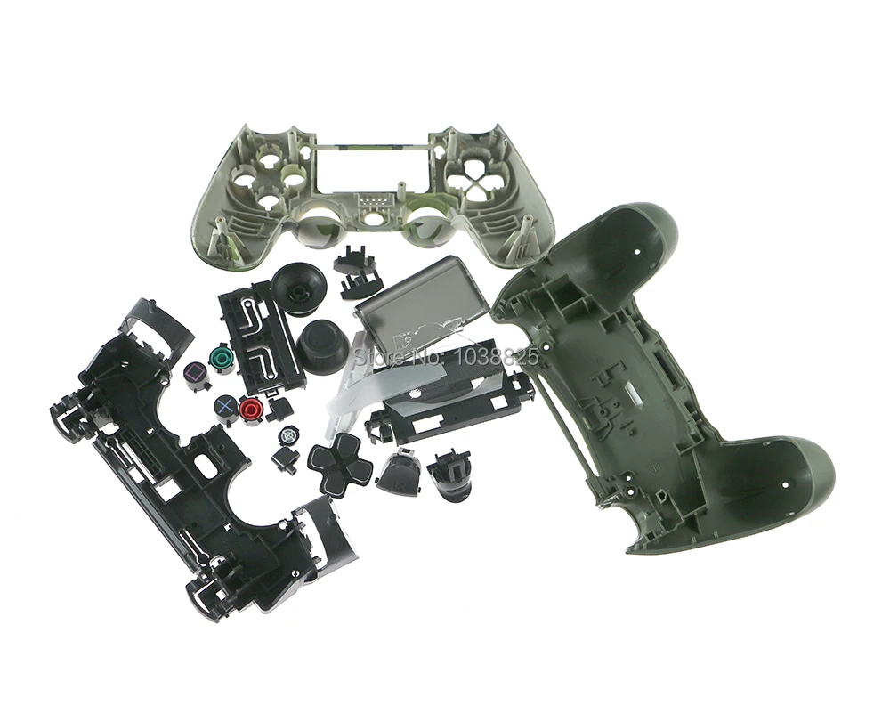 

10sets/lot jds-040 Camouflage Army green Front+Back Hard Upper Housing Shell Case with full set button for PS4 Pro Controller