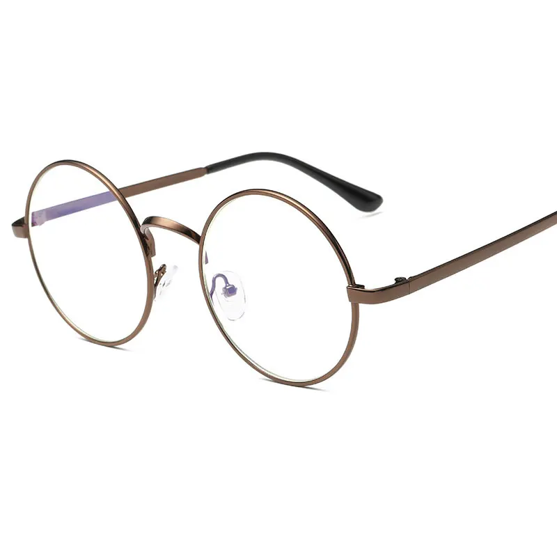 Round Glasses Transparent for Computer Lenses Metal Frame Eyeglasses Women Men Anti Blue Ray Oculos De Grau Spectacles
