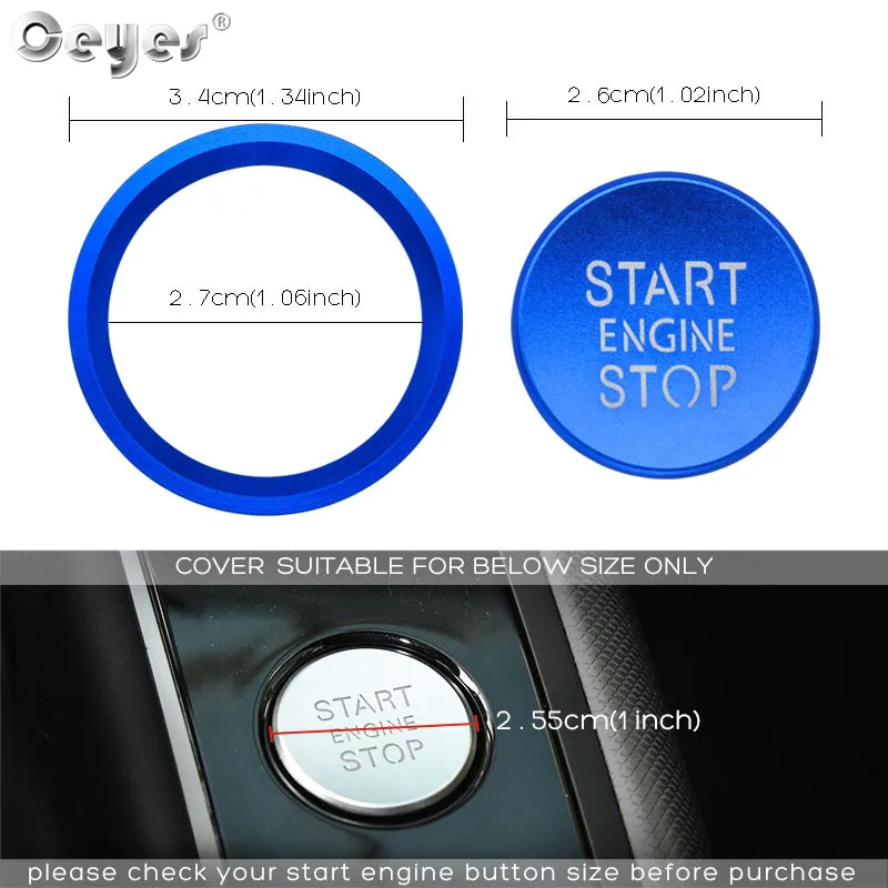 Ceyes Car Styling Sticker Accessories Ring Auto Engine Start Stop Button Cover Case For Audi A6 B8 A6L Q5 8R A4 C7 B9 A7 BT 2018