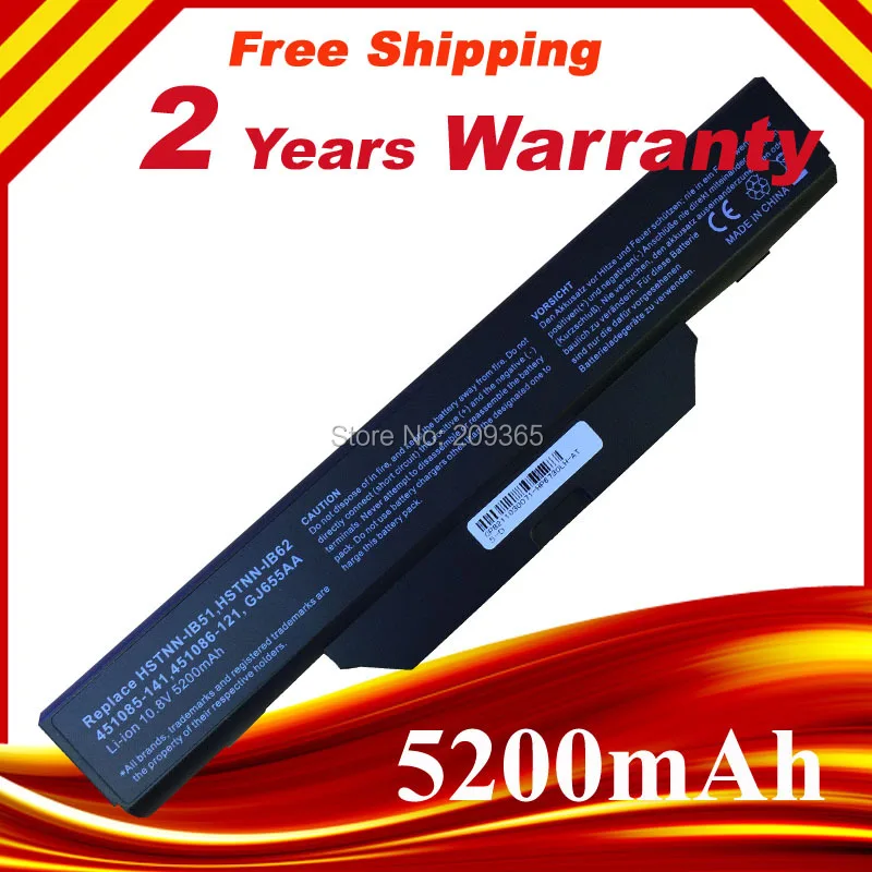 Laptop Battery For COMPAQ 550 610 615 6720 6730  6820 6830S  451086-161 451568-001