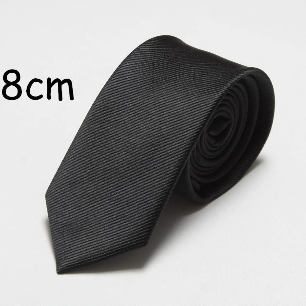 HOOYI 2019 Black ties for men neck tie cravat 8cm width wedding business