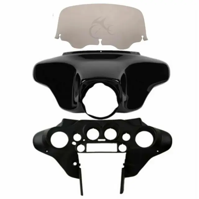 Owiewka motocyklowa 8" typu Batwing, wewnętrzna i zewnętrzna, szyba przednia do Harley Touring Electra Glide Street Road King 1996-2013