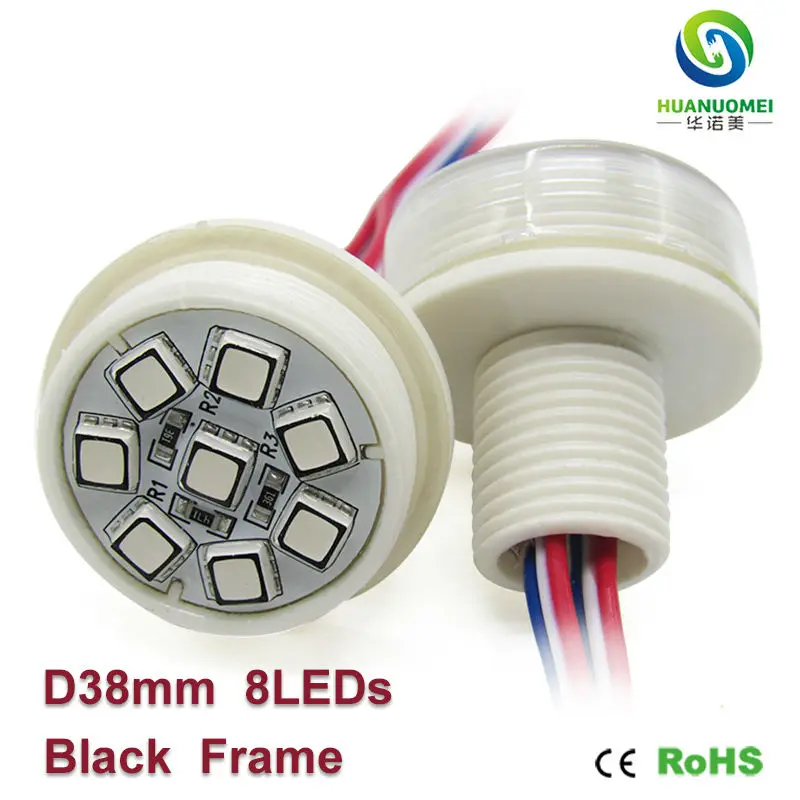 RGB 12v 38mm 8LED UCS1903 smd 5050 led pixel module shenzhen led display light full color addressable digital bulb lamp lighting