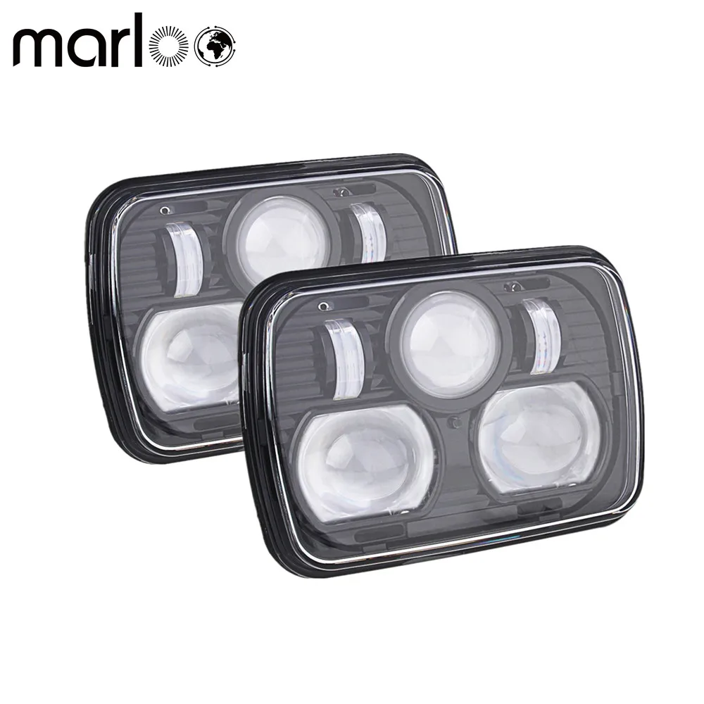 2pcs 7X6 Led headlight For Jeep Wrangler YJ Cherokee XJ  5X7 Headlight Trucks 4X4 Offroad Accessories