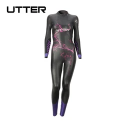 UTTER Volcano Women Purple 5MM SCS Long Sleeve Wetsuit Triathlon Suit Surfing Yamamoto Neoprene Swimsuit