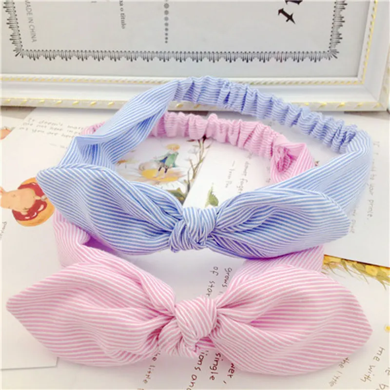 3 Styles Rabbit Ear Knot Turban Elastic Headband Hair Accessories Women Wrap Plaid Fabric Hair Band Girls Lady Striped Headwear