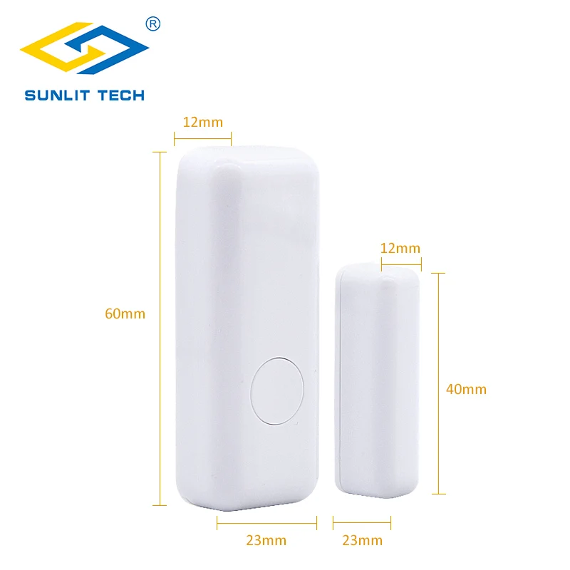 Mini Door Window Alarm Sensor Wireless Magnetic Switch Contact Detector Signaling for 433MHz Home Intruder Security Alarm System