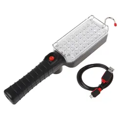 1 Set Portable USB Rechargeable Work Light COB Repairing Lamp With Magnet & Hook 34 LED Flashlight ON/OFF