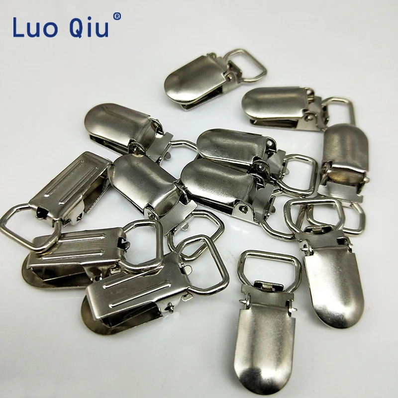 サスペンダークリップ小さな10ミリメートルシルバー金属カバー円形おしゃぶりサスペンダーミトンクリップホルダープロジェクトクラフト30ピース/ロット