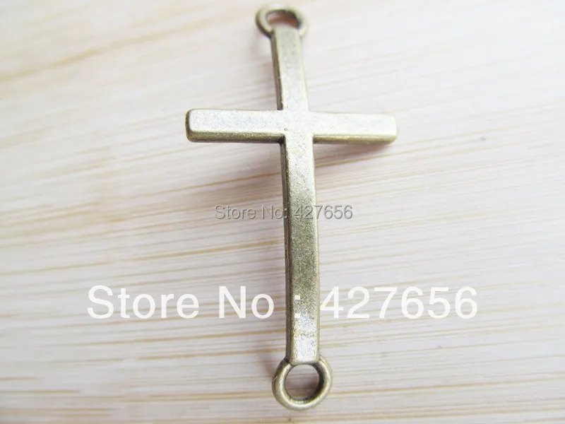 

50pcs Antique Silver tone/Bronze/Golden Sideway Blank Cross Connector Pendant Charm/Finding,for Bracelet,DIY Jewellry Accessory