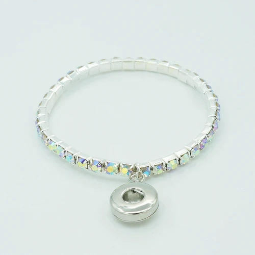 Fashion Crystal/Rhinestone Snap bracelet Elastic Kids size for 12MM snap buttons jewelry wholesale SG0002