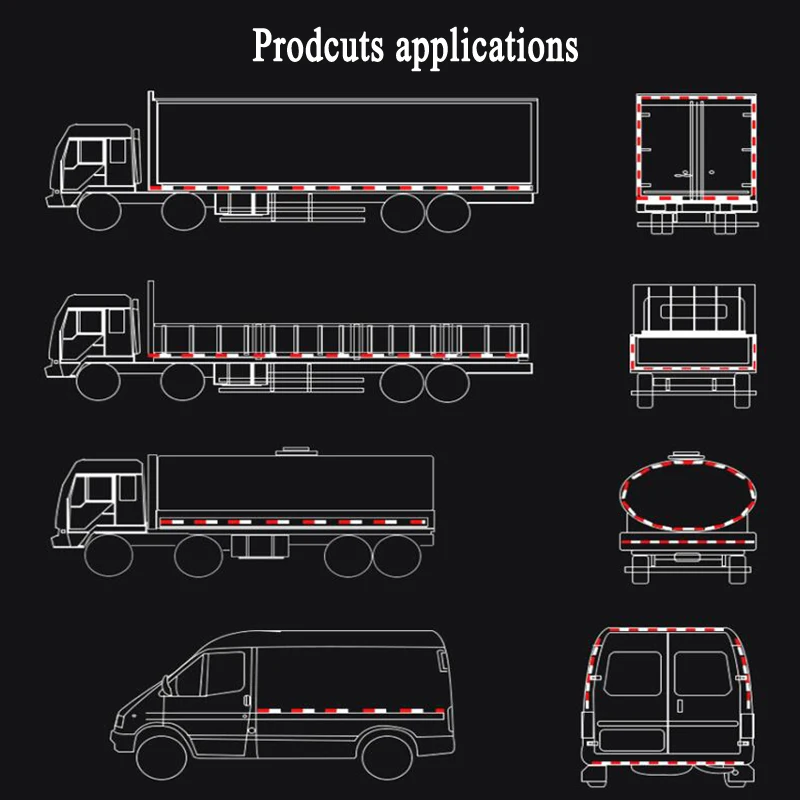 5 cm x 5 m reflektierender Klebebandaufkleber für Auto