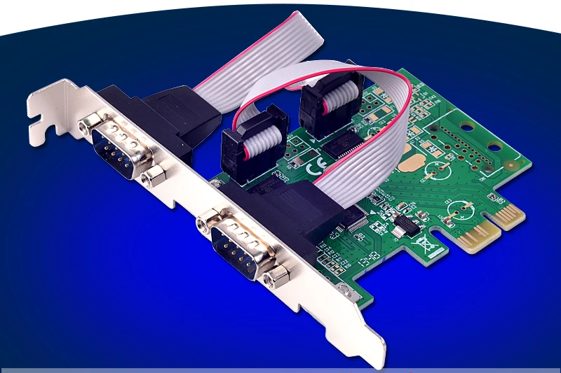 

2 Port RS232 Serial PCI-E Expansion Card RS-232 DB9 COM Adapter WCH 382L Chipset