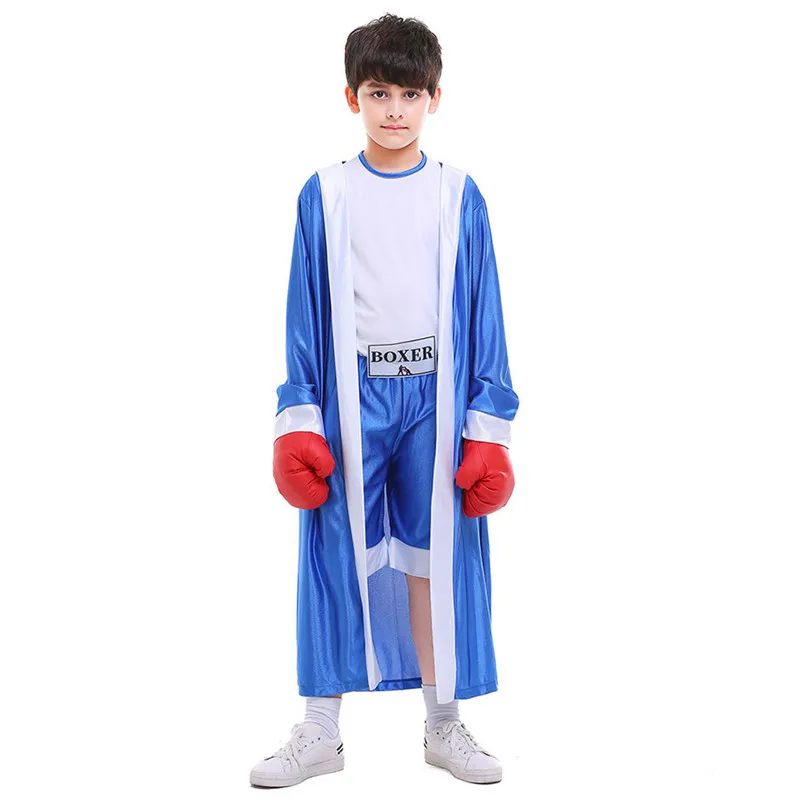 Halloween Costumes for Boys Sportswear Boxer Suit Uniforms Cosplay Carnival Purim Masquerade Masked Ball Nightclub Party Dress