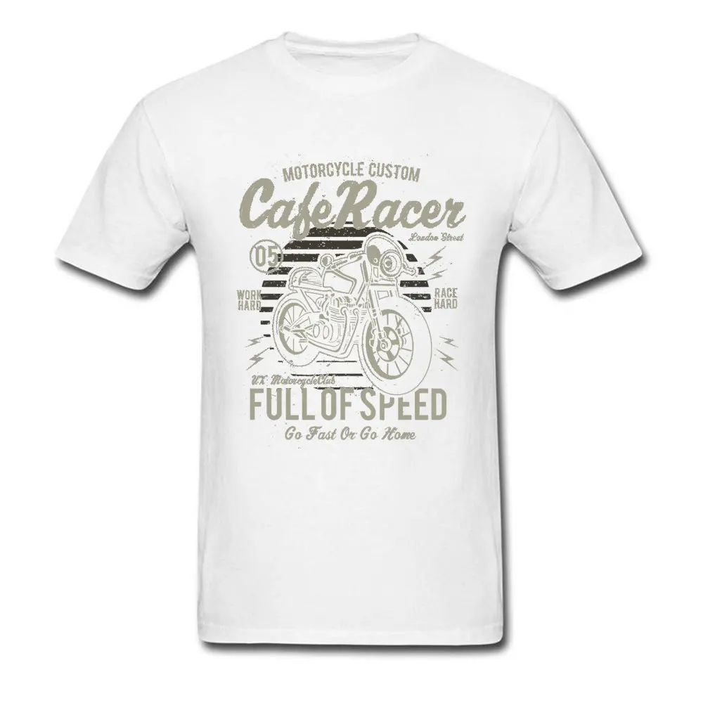 Cafe Racer Full of Speed Vintage Motorcycle T Shirt Retro Motorbike Racer Auto Game New Tshirts Rider Biker Cool Tshirt Oversize