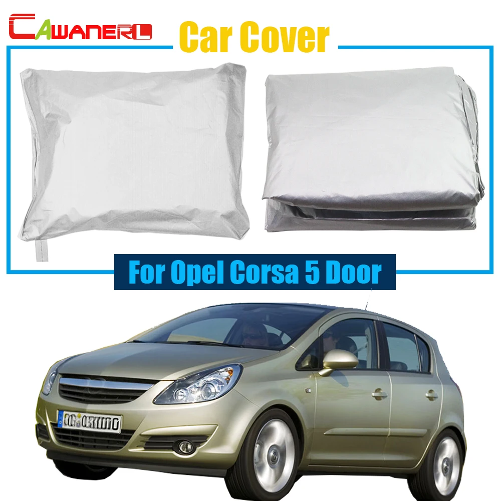 Cawanerl Car Cover UV Anti Outdoor Rain Sun Snow Dust Resistant Protection Cover For Opel Corsa 5 Door Free Postage !