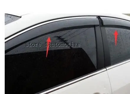 

4 pcs Car window rain rainbow block For 2014 2015 2016 2017 for Citroen Elysee (4PC)