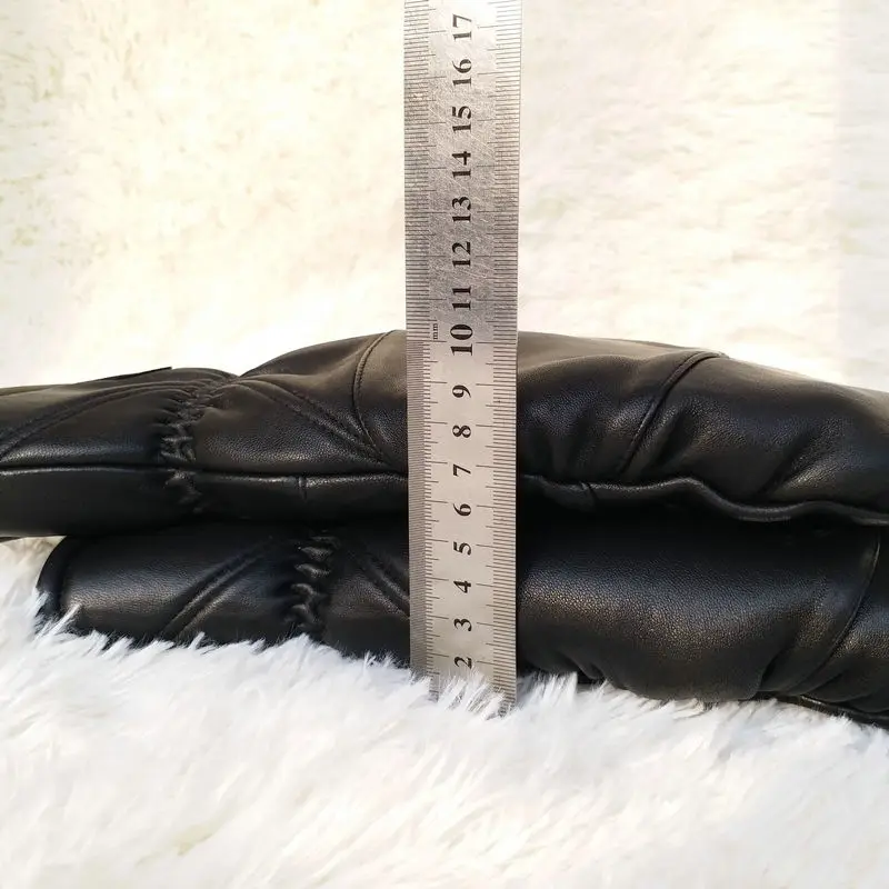 Men Sheepskin Boxing Gloves Fingerless gloves Bending Outdoor Thicken Warm Winter  Double Warm Sport gloves Oversized size