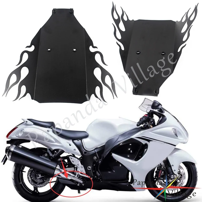 For Suzuki GSXR 1300 GSX1300R Hayabusa 1999-2007 Aluminum Alloy Black Silver Motorcycle Lower Belly Pan Under Wing