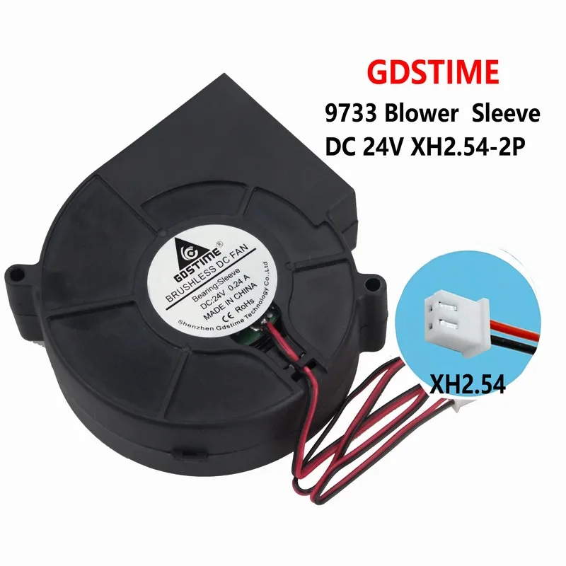 2pcs Gdstime 24V 97mm x 33mm 9733S DC Brushless Machine Equitment Cooling Blower Cooler Fan 97X33