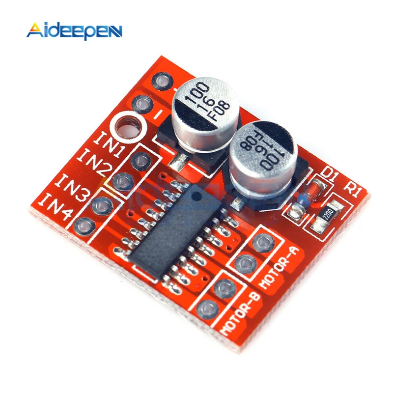 MX1508 Módulo controlador de motor CC DC 2V-10V 1.5A Velocidad PWM de 2 vías Controlador de motor paso a paso de puente H dual L298N