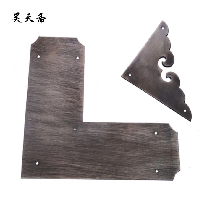 [Haotian vegetarian] antique copper wrap angle / corner piece / antique furniture copper ornaments / cupboard corners HTG-057