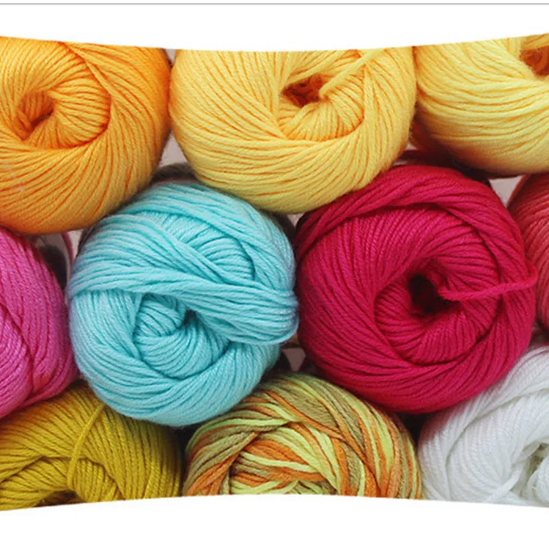 500g/lot 10 Balls Soft Silk Fiber Knitting Yarn Soft Warm Baby Yarn for Hand Knitting Eco-friendly Baby Wool Yarn For Knitting