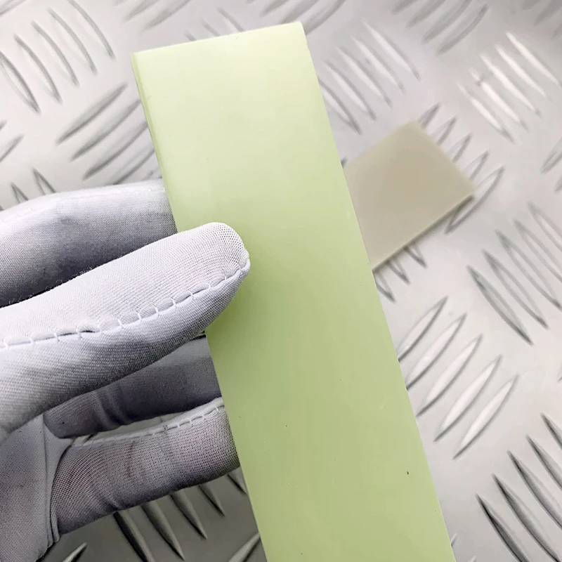 1 pezzo fai da te manico del coltello materiale luminoso piastra in resina composita fai da te manico del coltello luminoso materiale del bordo luminoso