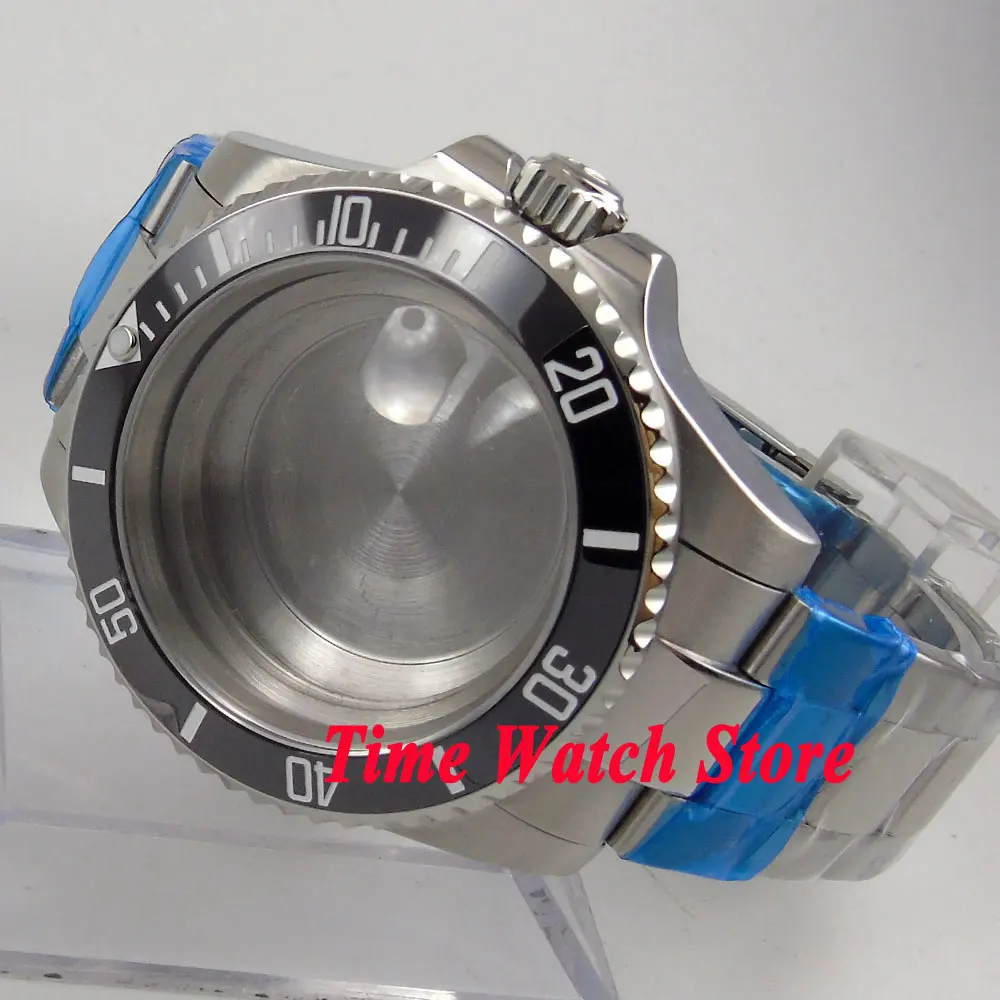 40mm 316L Watch Case With Strap Fits NH35 NH36 ETA2824 2836 PT5000 Miyota8215 821A Mingzhu/DG 2813 3804 ST1612 Sapphire Crystal