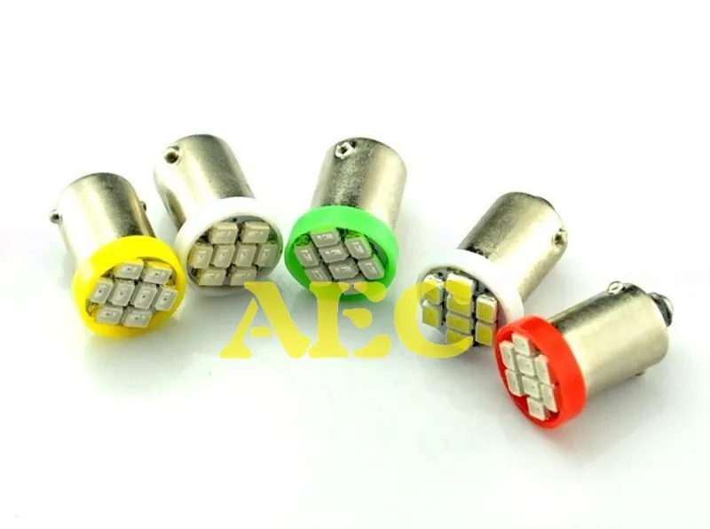 200X Truck LED 24V BA9S 8 SMD 1206 3020 H6W T4W 8 led 8smd Wedge LED Light Bulb Lamp White Red Blue Yellow Green Ice Blue 24V