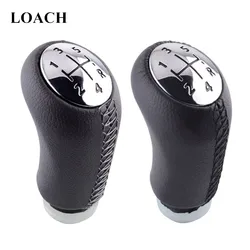 Black Gray Stitch Chromed Cap MT Gear Shift Knob for Renault Scenic II MK2 Megane 2 MK2 MK Clio III MK3 Shifter Headball Pen Arm