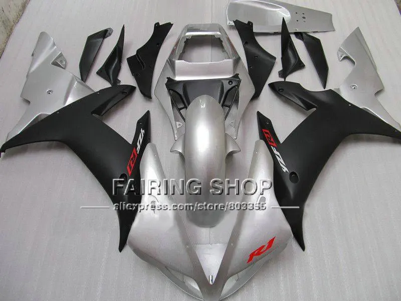 Silver black custom fairing for YAMAHA bodywork YZF1000 02 03 YZF R1 2002 2003 yzf r1  body parts Aftermarket custom