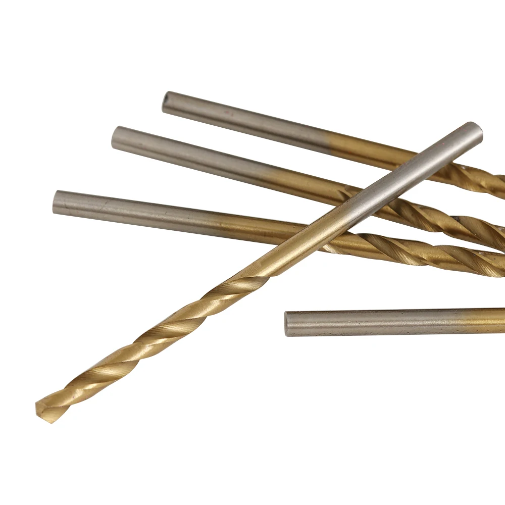 ZENHOSIT Mini Twist Drill Metric High Speed Steel 50pcs 1-3mm Round Shank Drill Bit Set 4Sizes For Wood Plastic Woodworking