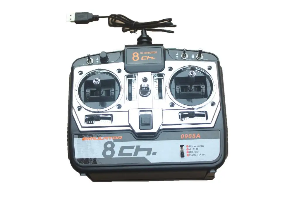 

8-канальный радиоуправляемый симулятор Flight Helicopter 3D Самолет MultiCopter Quad Simulator 0908A Режим 1 режим 2 с компакт-диском Real G7 Phoenix 5.0