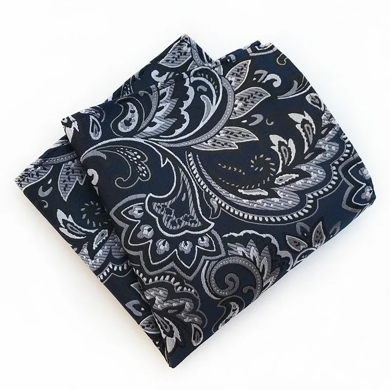 2018 25 cm * 25 cm Bloem Pocket Plein voor Man Zijde Paisley Jacquard Weave Zakdoek Suit Pocket Plein Wedding hanky voor Mannen